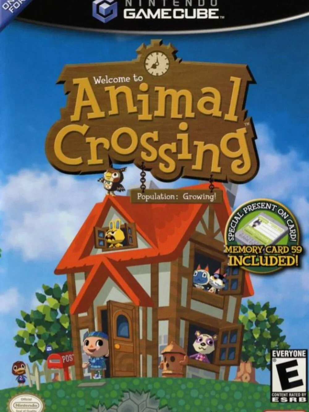 Animal Crossing GameCube OEM Case + Manual + Memory Card Case Only No Game Disc